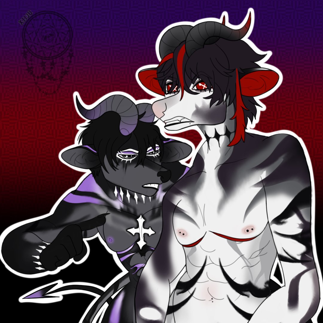 _Zurox's tweet photo. My recent piece I did for myself of my 2 sona brothers Kayn and Diavolo!

#furry #furryartist #furryfandom #furryarwork #art #furryoc https://t.co/24RudoMgxy