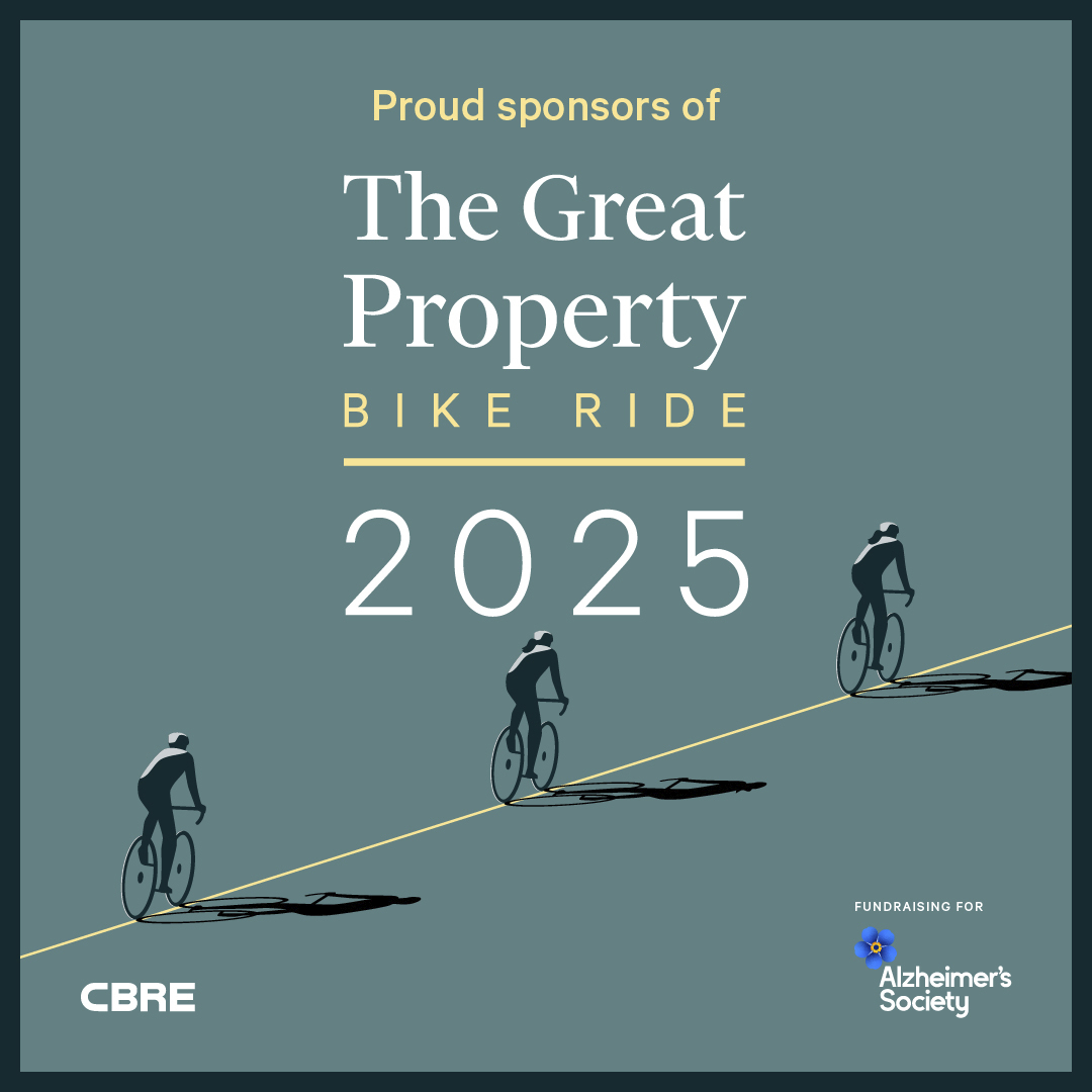 🚴‍♂️🚴‍♀️ We are proud to sponsor <a href="/CBRE_UK/">CBRE UK</a>'s #GreatPropertyBikeRide once again in 2025!
We’re riding alongside amazing clients, colleagues &amp; friends to raise funds for <a href="/alzheimerssoc/">Alzheimer's Society</a>. 💙
Good luck to our riders in training! See you June 24th!🏁#CBRE #Sponsor #influentialchange