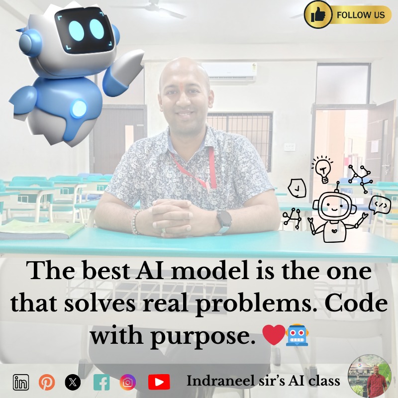 SpiritualIndra2's tweet image. The Best AI Model Isn’t the Smartest—It’s the Most Useful #AI #codingmaster #python #teacher #IOT #AIRevolution
#MachineLearning
#DeepLearning
#ArtificialIntelligence
#AITools
#TechForGood
#FutureOfAI
#DataScience
#NeuralNetworks
#AIInnovation