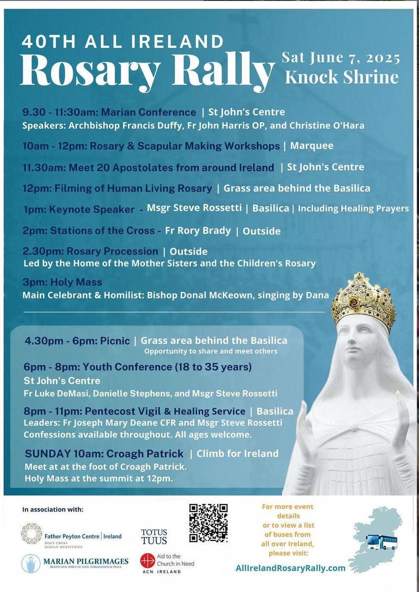 Aid To The Church In Need (@ireland_acn) on Twitter photo ACN is proud to support this year's All Ireland Rosary Rally in Knock. We will be arranging a bus from Dublin on the morning. Places are limited so email info@acnireland.org to be assured of a seat. ACN is proud to support this year's All Ireland Rosary Rally in Knock. We will be arranging a bus from Dublin on the morning. Places are limited so email info@acnireland.org to be assured of a seat.