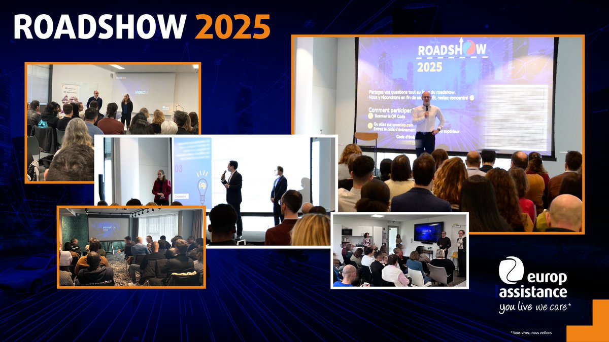 ✅ Roadshows : Europ Assistance France à la rencontre de ses équipes

Nos sessions à Saint-Denis, Angers et au Mans ont permis de faire le bilan de l’activité 2024 et de partager la feuille de route 2025.

Merci à nos collaborateurs pour leur engagement ! 🚀

#youlivewecare