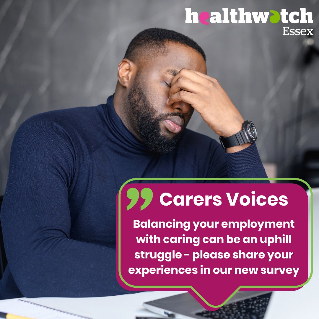 For some unpaid carers, balancing employment with caring is an uphill struggle and we know that unpaid carers face significant barriers to securing sustainable employment. 

Please share your experiences with us to help Essex Council Council understand the issues you may face.