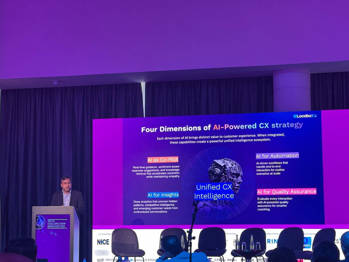 Locobuzz (@locobuzzindia) on Twitter photo Dropping insights on The Future of CX <a href="/vishal_locobuzz/">Vishal Agarawal</a>
on stage of CX Live Show 2025 in Dubai
<a href="/CXLiveTweets/">Customer Experience Live</a> #events #GenerativeAI #CustomerExperience Dropping insights on The Future of CX <a href="/vishal_locobuzz/">Vishal Agarawal</a>
on stage of CX Live Show 2025 in Dubai
<a href="/CXLiveTweets/">Customer Experience Live</a> #events #GenerativeAI #CustomerExperience