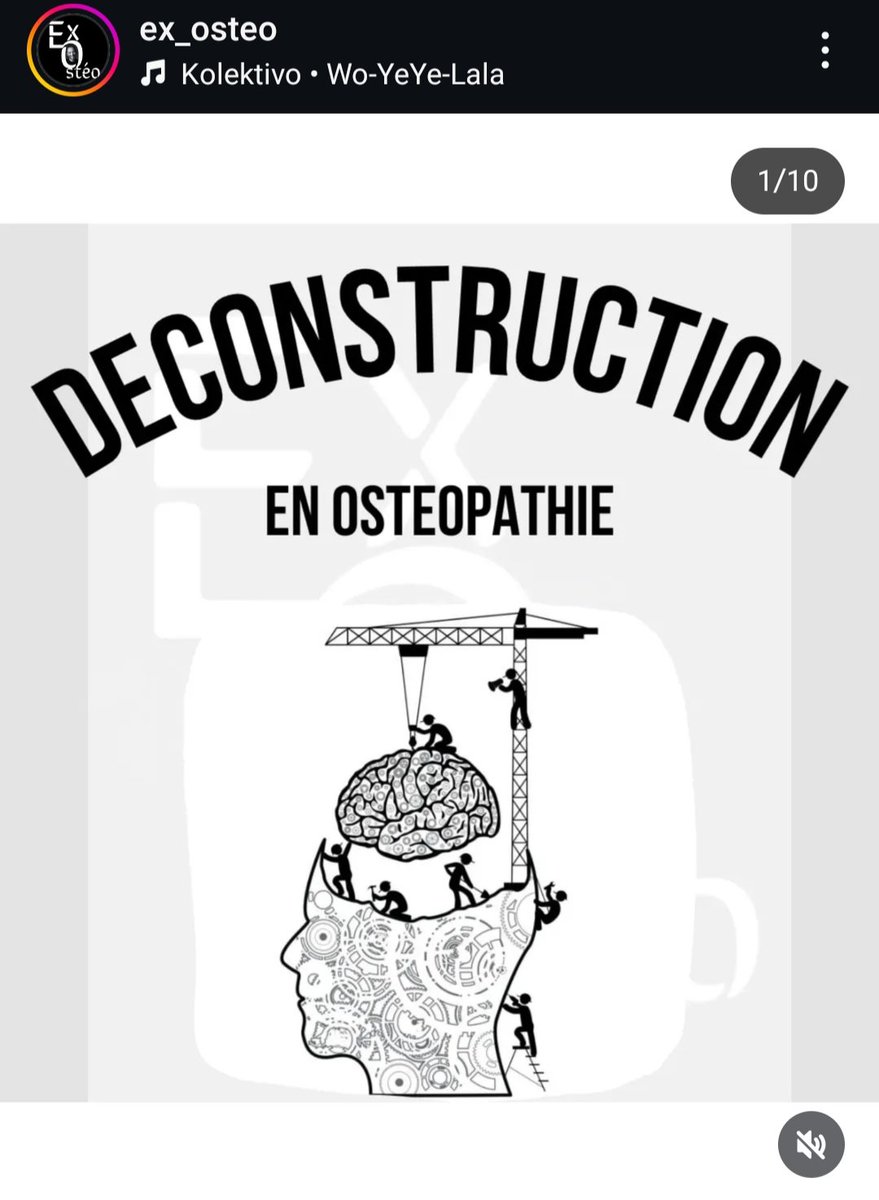 La publication instagram d'un camarade, anciennement ostéopathe comme moi, qui nous explique le chemin de déconstruction (et ses difficultés) et de l'endoctrinement en ostéopathie. Merci à lui. 1/10