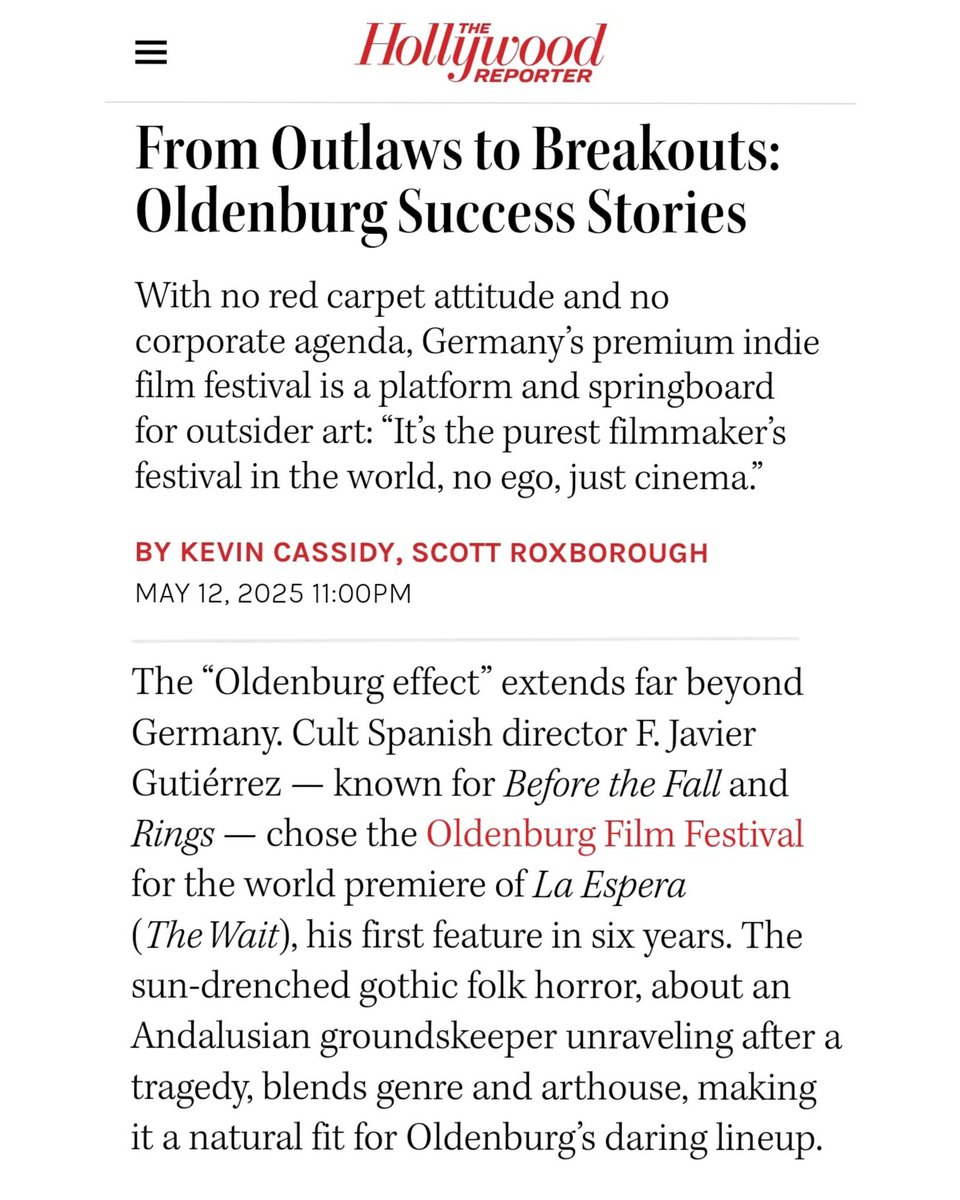 Oldenburg Success Stories #TheWait #LaEspera <a href="/THR/">The Hollywood Reporter</a>