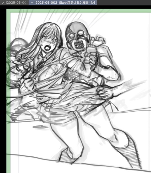 令和の世ですが、漫画界伝統の紙のように破ける服ビリシーンを描きます。 