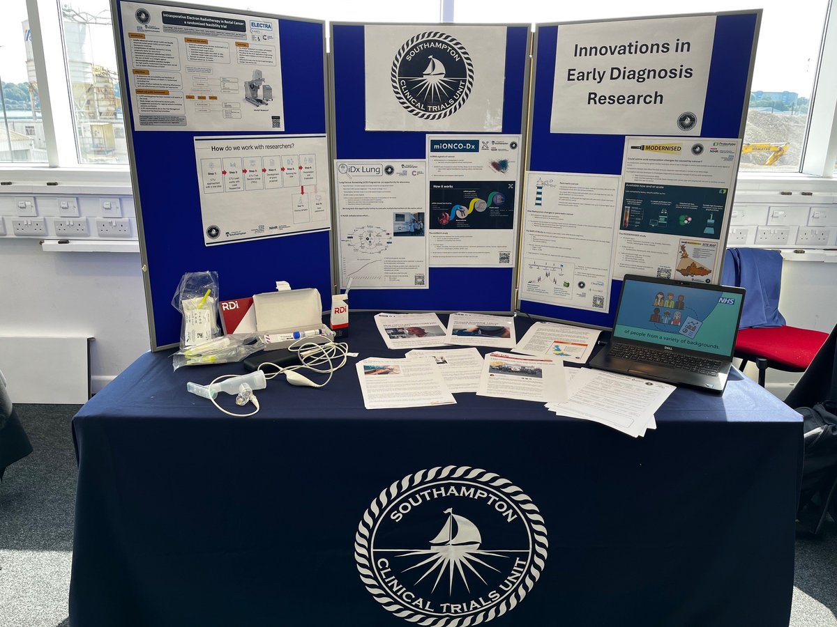 Southampton CTU (@southamptonctu) on Twitter photo We are at the <a href="/SouthamptonBRC/">NIHR Southampton BRC</a> Open Day today.
Visit our stands in the main hall and the "Innovation Cave" to find out how SCTU can support your #ClinicalResearch and see some of the new technologies used in our #ClinicalTrials and innovations in #EarlyDiagnosis #research. We are at the <a href="/SouthamptonBRC/">NIHR Southampton BRC</a> Open Day today.
Visit our stands in the main hall and the "Innovation Cave" to find out how SCTU can support your #ClinicalResearch and see some of the new technologies used in our #ClinicalTrials and innovations in #EarlyDiagnosis #research.