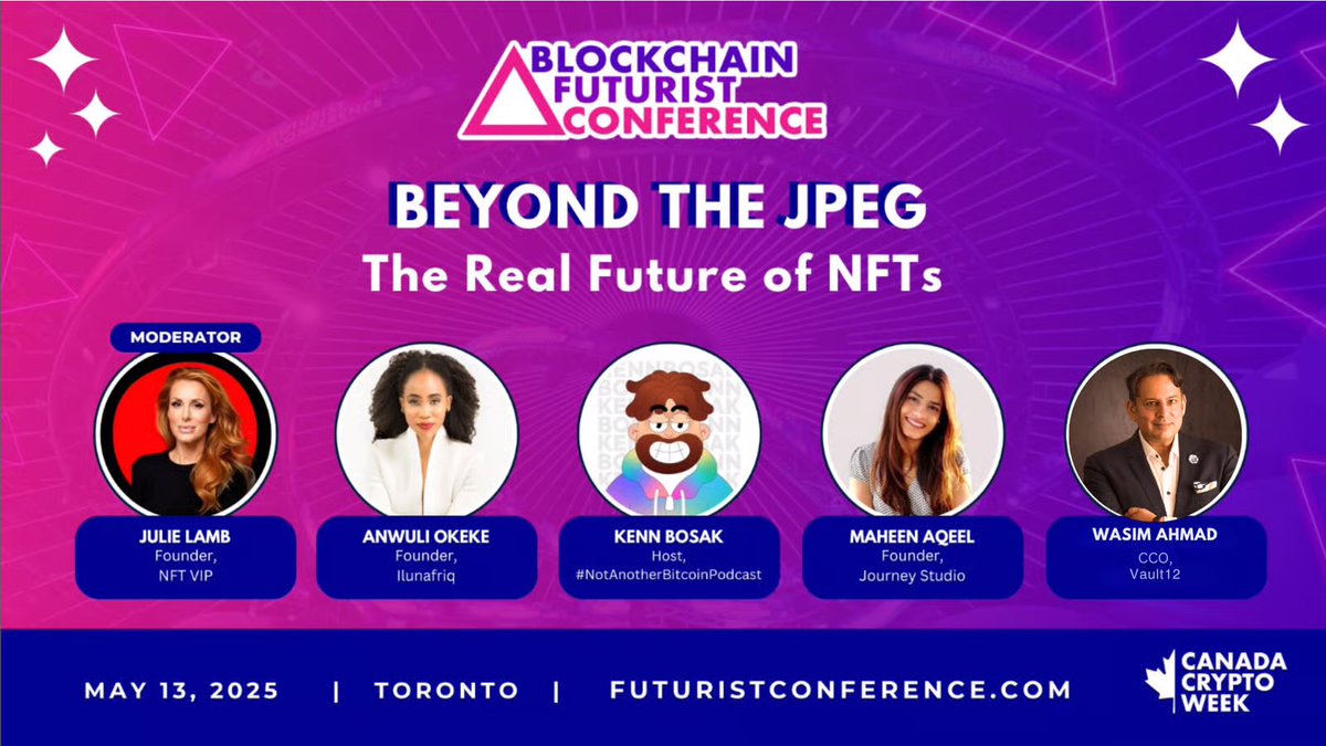 wasima's tweet image. Excited to take to the stage today at @Futurist_conf to discuss the real future of NFTs and collectables - upper stage 4:25

@_vault12_ @Vault12Guard #pioneers #cryptoinheritance