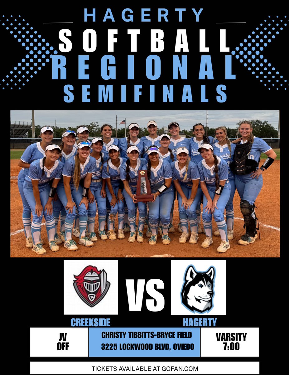 Hagerty Softball (@huskysoftball) on Twitter photo Game Day! Big semifinal game tonight at 7 vs Creekside- every cheer counts! Let’s pack the stands and show our support! 🩵🥎🐾
<a href="/HagertySports/">Jay Getty</a> <a href="/MaxPreps/">MaxPreps</a> <a href="/osvarsity/">Sentinel Varsity</a> Game Day! Big semifinal game tonight at 7 vs Creekside- every cheer counts! Let’s pack the stands and show our support! 🩵🥎🐾
<a href="/HagertySports/">Jay Getty</a> <a href="/MaxPreps/">MaxPreps</a> <a href="/osvarsity/">Sentinel Varsity</a>
