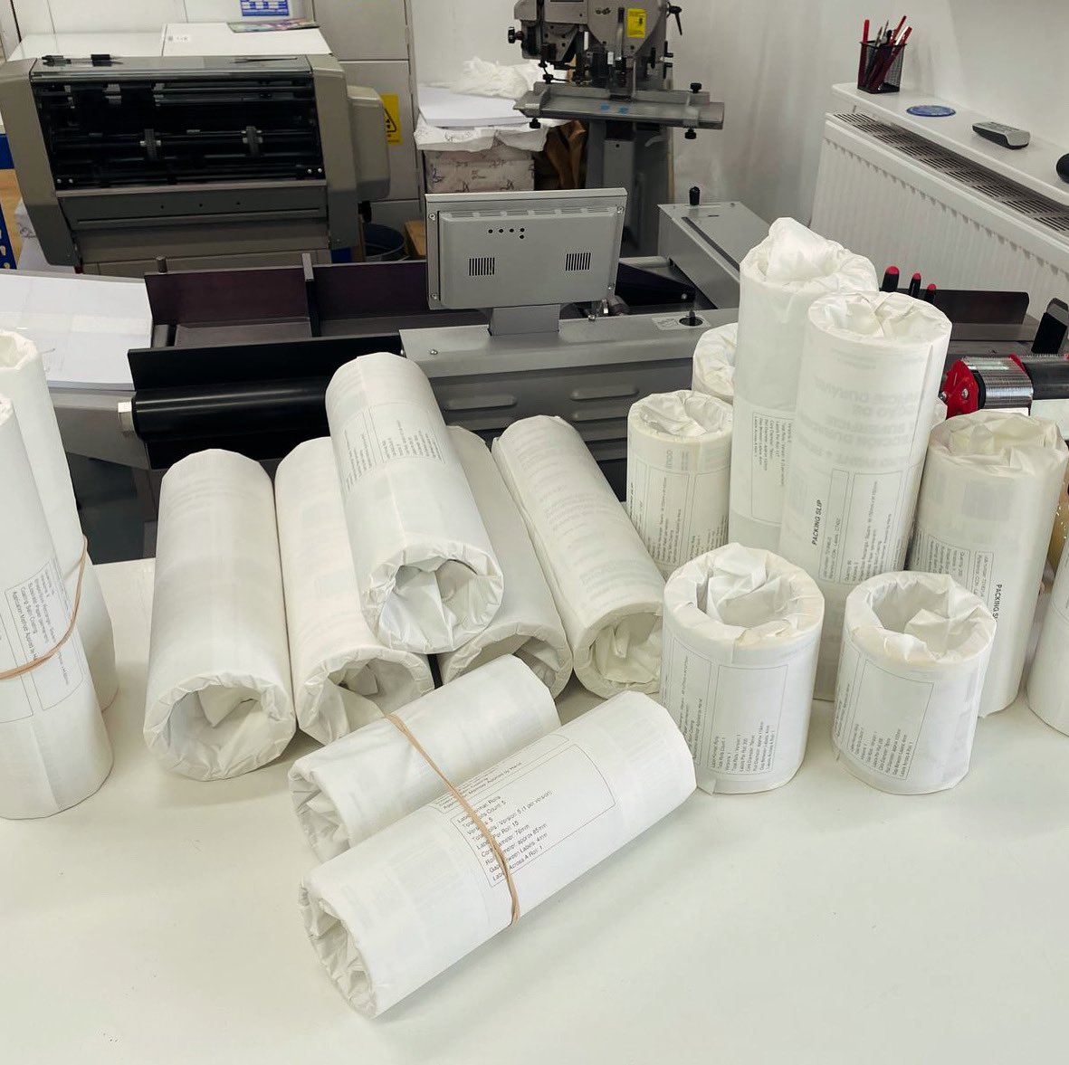 Lots of labels all wrapped and ready to go! #labels #labelprinting #labelprintingservices #printingshropshire