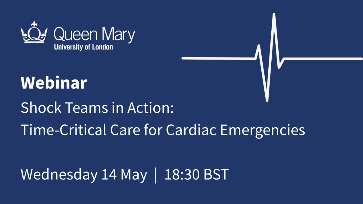 🚨 Free webinar – Tomrrow, 14 May, 18:30 BST
Shock Teams in Action: Time-Critical Care for Cardiac Emergencies
with Dr Rhodri Handslip, Consultant in Intensive Care Medicine @ St George's
🔗 Register: tinyurl.com/ERMMAY25
#Cardiology #CriticalCare #MedTwitter #Webinar