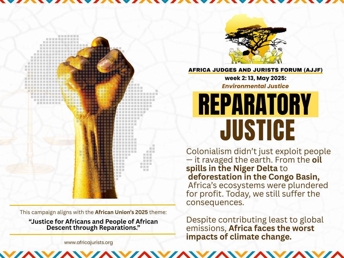🌍
Environmental justice is part of reparatory justice.
#EnvironmentalJustice #ClimateReparations #AfricaForThePlanet #ReparationsNow