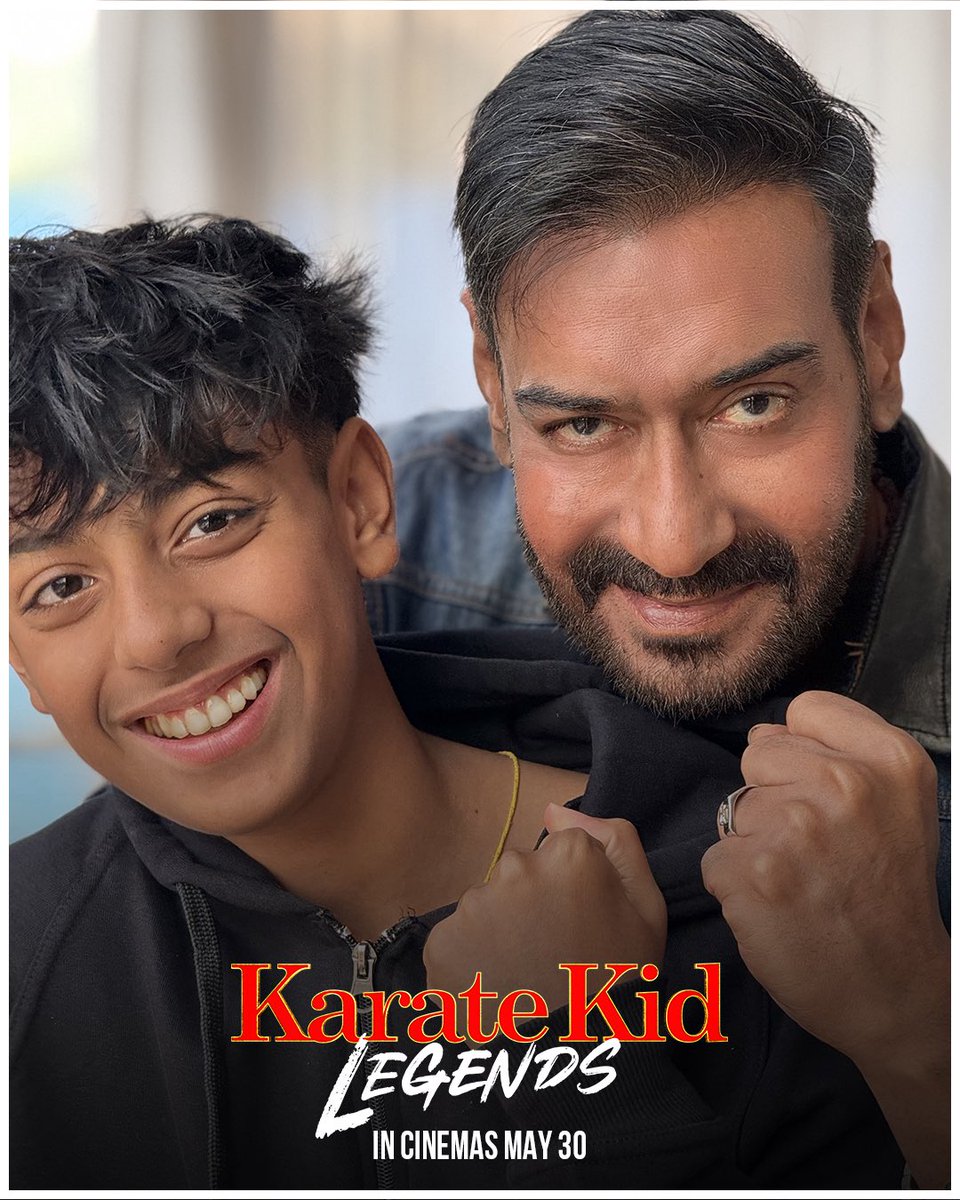 taran_adarsh's tweet photo. AJAY DEVGN - YUG DEVGAN LEND THEIR VOICES TO 'KARATE KID: LEGENDS' *HINDI* VERSION – 30 MAY 2025 RELEASE... In a groundbreaking collaboration, #SonyPicturesEntertainmentIndia has brought together #AjayDevgn and his son #YugDevgan for the #Hindi version of #KarateKid: #Legends.

#AjayDevgn lends his voice to the iconic character Mr Han [portrayed by #JackieChan], while #YugDevgan makes his much-anticipated debut as #LiFong [played by #BenWang in the original].

This marks #AjayDevgn's first-ever voiceover for an international film in his illustrious career.

#SonyPicturesEntertainmentIndia will release #KarateKidLegends in #Indian *cinemas* on 30 May 2025 in #English, #Hindi, #Tamil and #Telugu.