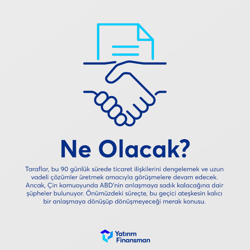 Strateji ve Yatırım Danışmanlığı ekibimiz, ABD-Çin gümrük ateşkesini değerlendirdi. 

Sizler de Yatırım Finansman hesabınızla yurt dışı piyasalarda işlem yapabilir, dünya borsalarında yatırıma başlayabilirsiniz.

#YatırımFinansman