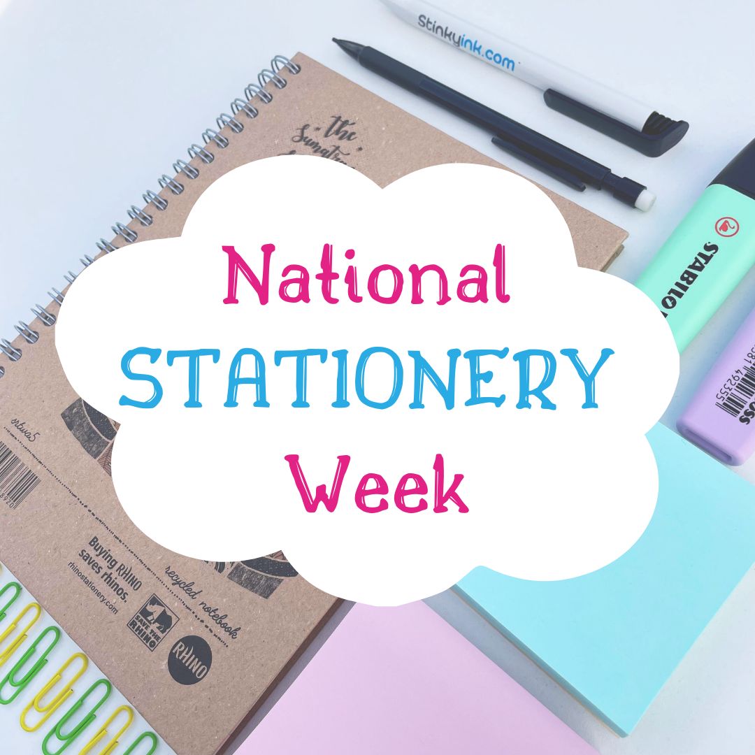 🖊️✨ It’s National Stationery Week! ✨🖨️
From pens to printer ink, we love everything that keeps the world writing, printing, and creating. 💌
Celebrate the joy of stationery – it’s not just paper, it’s potential. 

#NationalStationeryWeek #StinkyInkLovesStationery #stinkyink