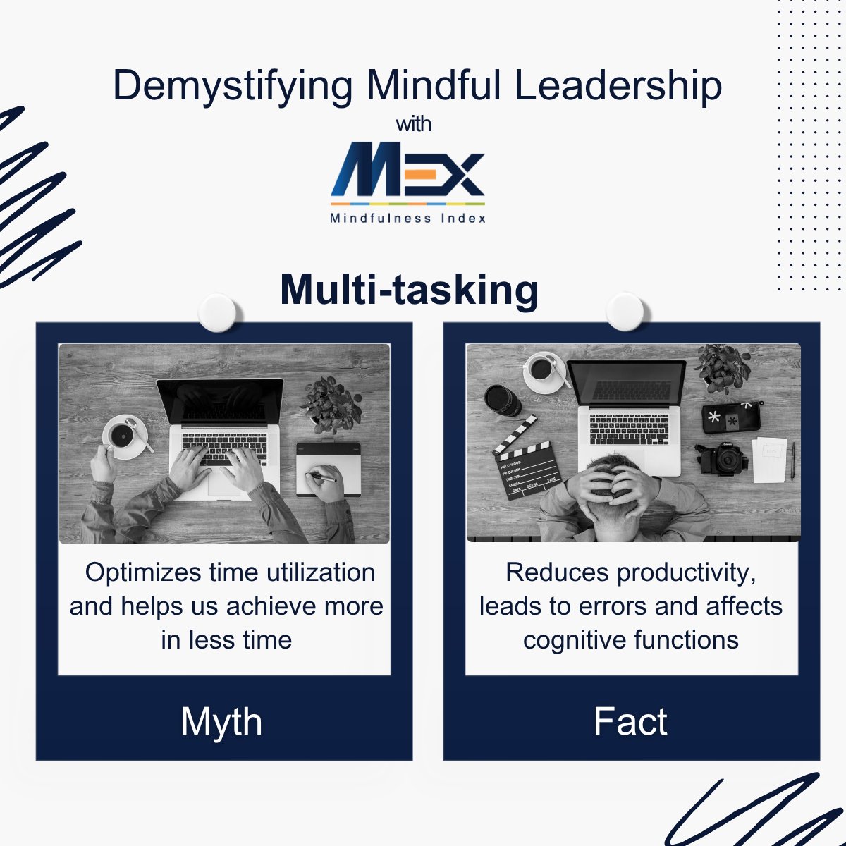 MEx_Mindfulness's tweet photo. "Multitasking is a superpower—why do one thing when you can do five?"

While this is a common phenomenon in our work culture, does it really work or just creates an illusion of productivity?

@MEx_Mindfulness breaks the myth.

#MultiTasking #MindfulFocus https://t.co/muaTsbLgKk