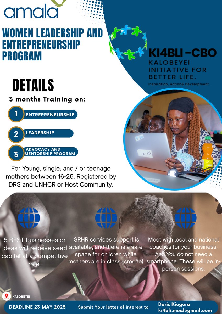 Ki4bli is launching a new project. Women’s Leadership and Entrepreneurship Training. Take bold steps to sharpen your future.