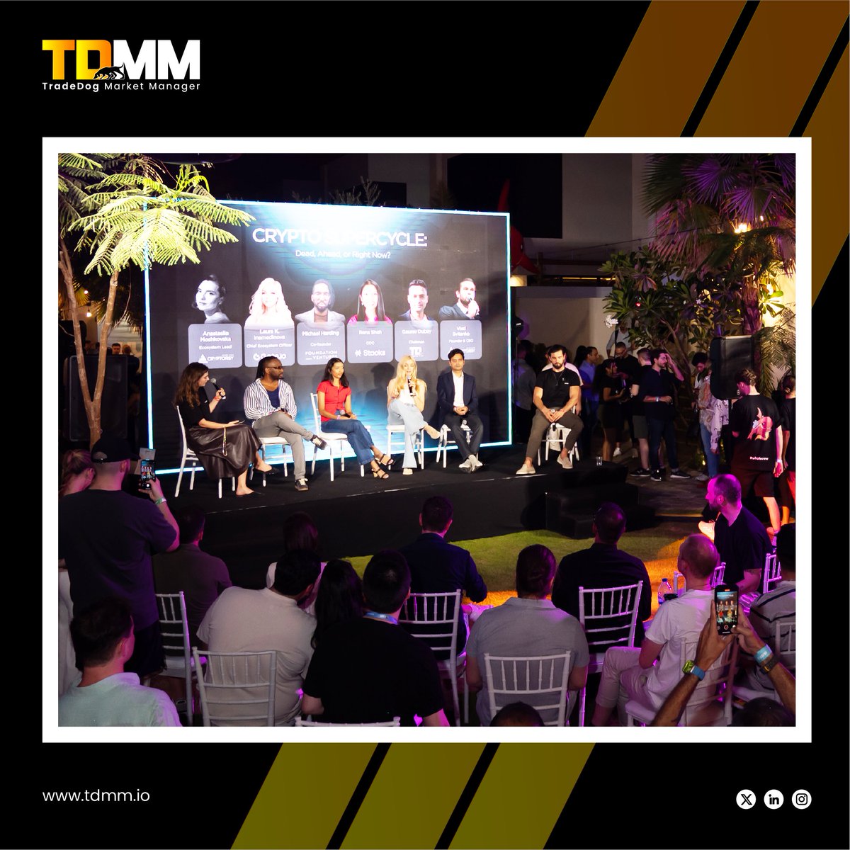 TDMM | TradeDog Market Manager (@tdmarketmaker) on Twitter photo ๐ฃ๐ผ๐๐-๐ฒ๐๐ฒ๐ป๐ ๐ฑ๐ฟ๐ผ๐ฝ ๐ณ๐ฟ๐ผ๐บ <a href="/hustl3cc/">HUSTLE</a>
The stage brought together real operators โ<a href="/_stxrberri/">Anastasiia - Web3 Hub ๐งฏ</a> (<a href="/cryptorsyio/">Cryptorsy Ventures</a>), <a href="/GauravDubeyLive/">Gaurav Dubey</a> (CEO, #TDMM), <a href="/laura_gateio/">Laura K. Inamedinova</a>ย (<a href="/Gate_io/">Gate</a>), Rena Shah (<a href="/Stacks/">stacks.btc</a>), Michael Harding (<a href="/FoundationVent/">Foundation Ventures</a>), and <a href="/vladsvitanko/">Vlad ๐พ</a> (CRYPTORSY), not just to ๐ฃ๐ผ๐๐-๐ฒ๐๐ฒ๐ป๐ ๐ฑ๐ฟ๐ผ๐ฝ ๐ณ๐ฟ๐ผ๐บ <a href="/hustl3cc/">HUSTLE</a>
The stage brought together real operators โ<a href="/_stxrberri/">Anastasiia - Web3 Hub ๐งฏ</a> (<a href="/cryptorsyio/">Cryptorsy Ventures</a>), <a href="/GauravDubeyLive/">Gaurav Dubey</a> (CEO, #TDMM), <a href="/laura_gateio/">Laura K. Inamedinova</a>ย (<a href="/Gate_io/">Gate</a>), Rena Shah (<a href="/Stacks/">stacks.btc</a>), Michael Harding (<a href="/FoundationVent/">Foundation Ventures</a>), and <a href="/vladsvitanko/">Vlad ๐พ</a> (CRYPTORSY), not just to