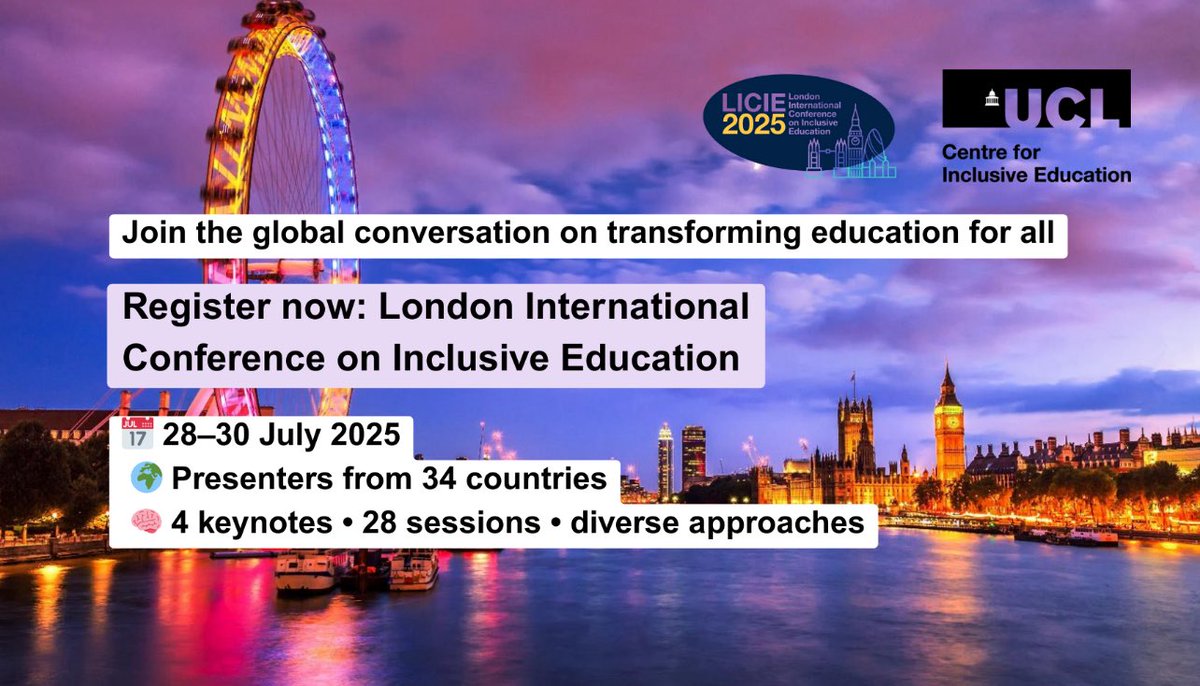 🚨There’s still time to register for the London International Conference on #Inclusive #Education! 
🗣️Join us for a discussion on cutting-edge and #diverse practices in #InclusiveEducation that have the potential to reshape #classrooms.
Register here: licie.co.uk