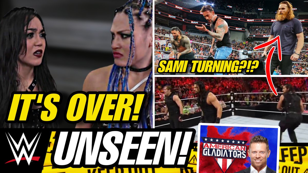 🚨 ROXANNE &amp; GIULIA SPLIT!
🚨 MIZ TO HOST AMERICAN GLADIATORS?!

Latest WWE News &amp; Rumors:
youtu.be/gd5WF3tgjsk

WWE RAW NEWS
- Finn Balor &amp; Roxanne Perez spotted speaking backstage for a second week
- Giulia &amp; Roxanne Perez seemingly split
- Is Sami Zayn going to turn heel