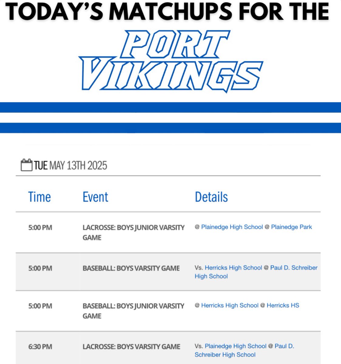 Port Washington Athletics (@portwashad) on Twitter photo 