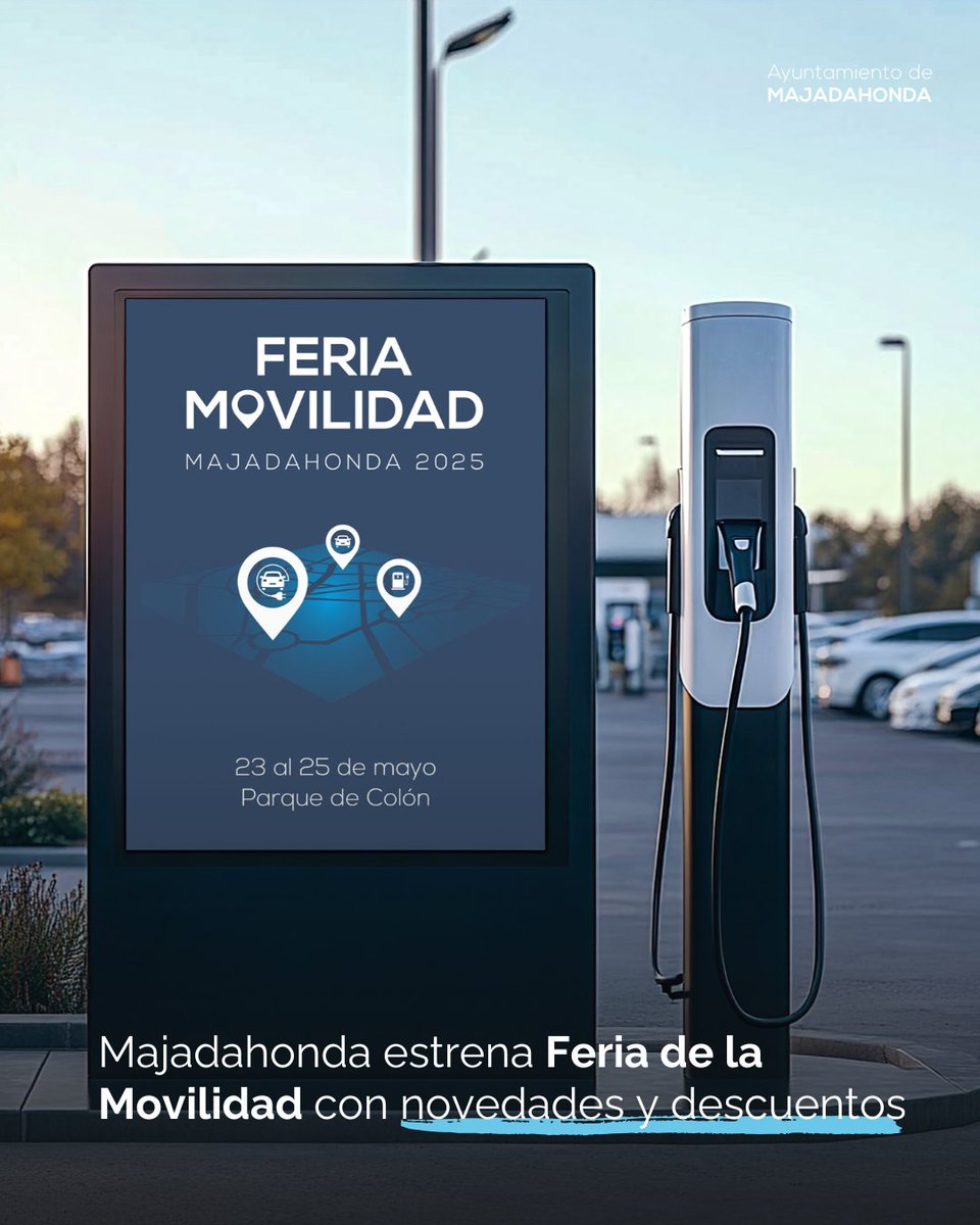 🚗📍Majadahonda estrena Feria de la Movilidad con los últimos modelos de coches eléctricos e híbridos y descuentos especiales para los asistentes.

🔹La feria contará también con actuaciones en vivo y zona de restauración.

majadahonda.org/noticias/-/ass…