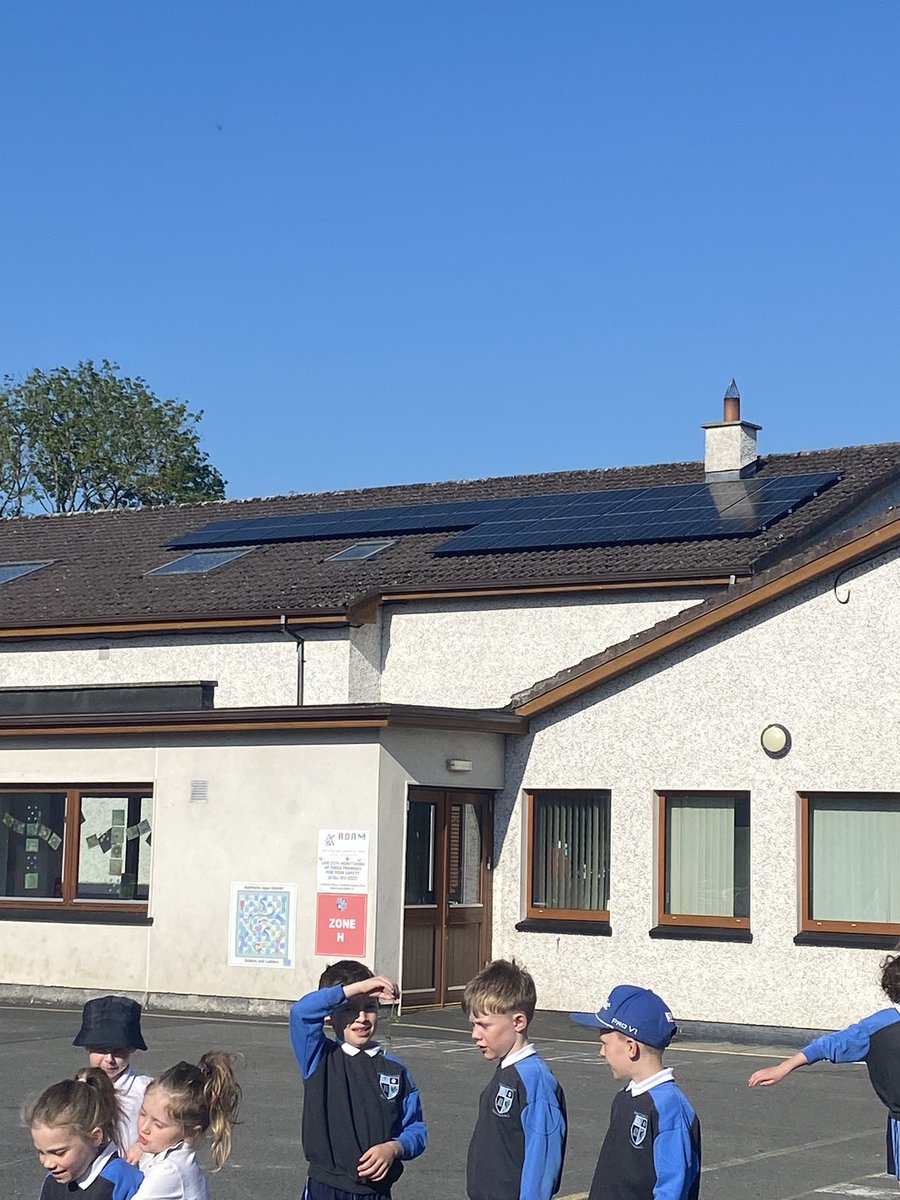 RathmoreSchool's tweet photo. The power of the sun! First day the school solar panels are up and running.
#Sustsinability
@Education_Ire
@EadestownGAA
@ElectricIreland
@GreenSchoolsIre
@Caldor13 https://t.co/DaL0vIl5XR
