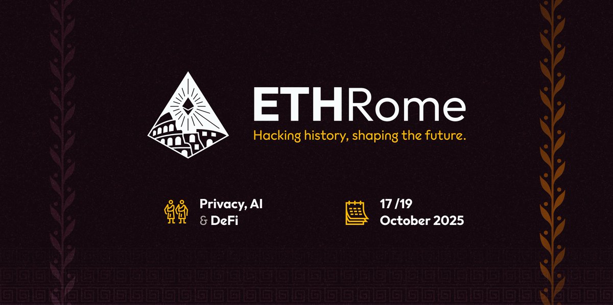 After two ETHRome editions ran on 2 core tracks, this year, we’ve decided expanding to 3 tracks! 

We’re leveling up, giving devs more room to build, experiment, and go deeper on what matters to them.

The 2025 tracks:
🛡️ Privacy
💳 Finance 
🤖 AI x Web3 

Why the change? Because