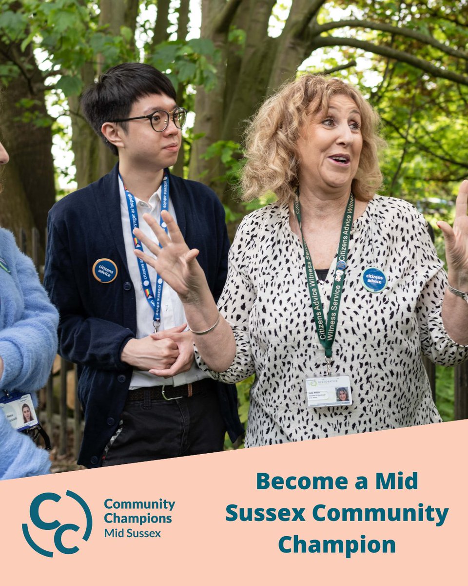 Want to make a difference in your community? 
Become a Community Champion for Mid Sussex! Share your community's interests and questions, get the real info, and spark important conversations. 
Find out more: ow.ly/1rt850VP3Tp

#CommunityChampion #LocalVoice #MidSussex