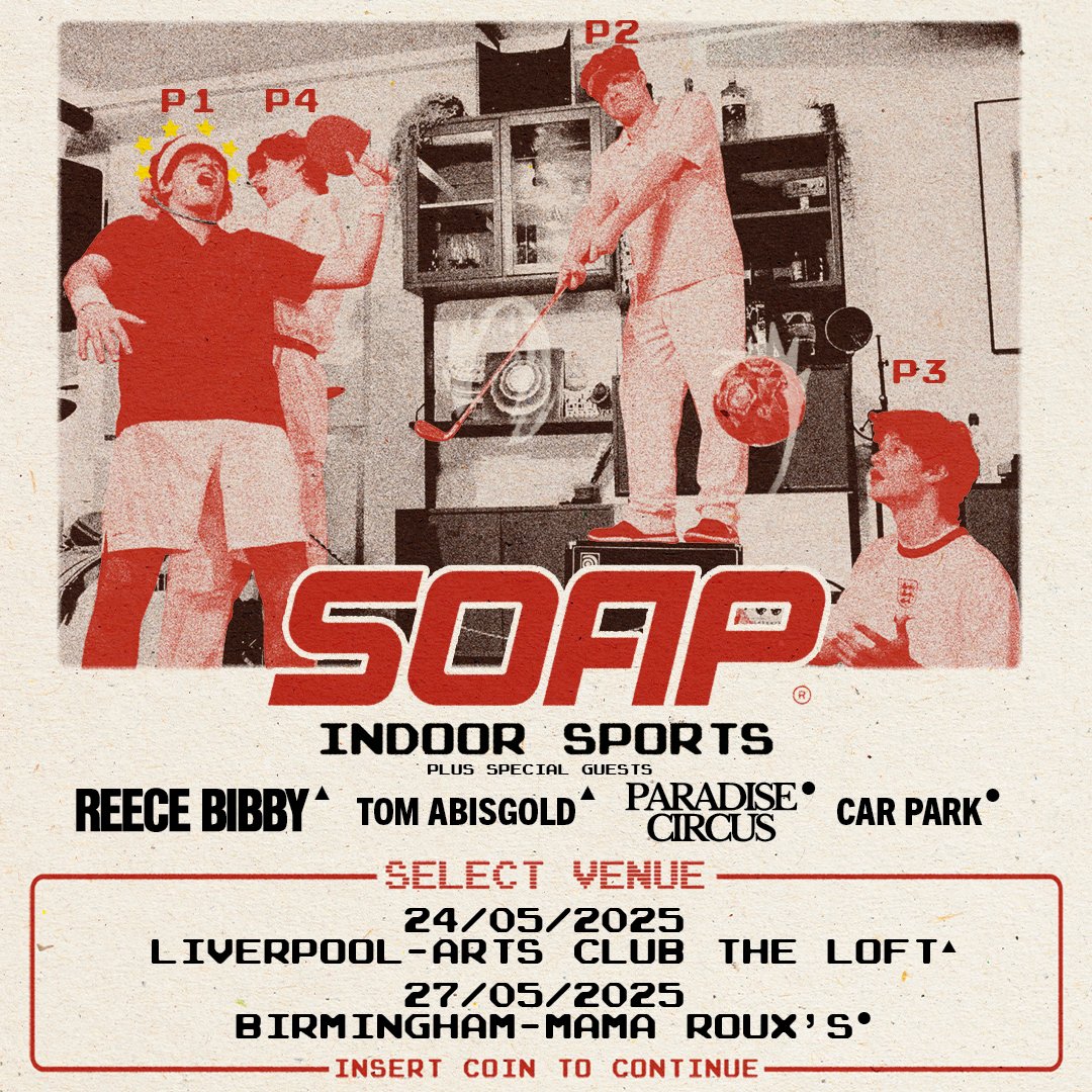 artsclublpool's tweet image. SUPPORTS ANNOUNCED
Reece Bibby and Tom Abisgold will be joining SOAP on the 24th May!
Last few tickets remaining, snap them up quick! - seetickets.com/event/soap/art…