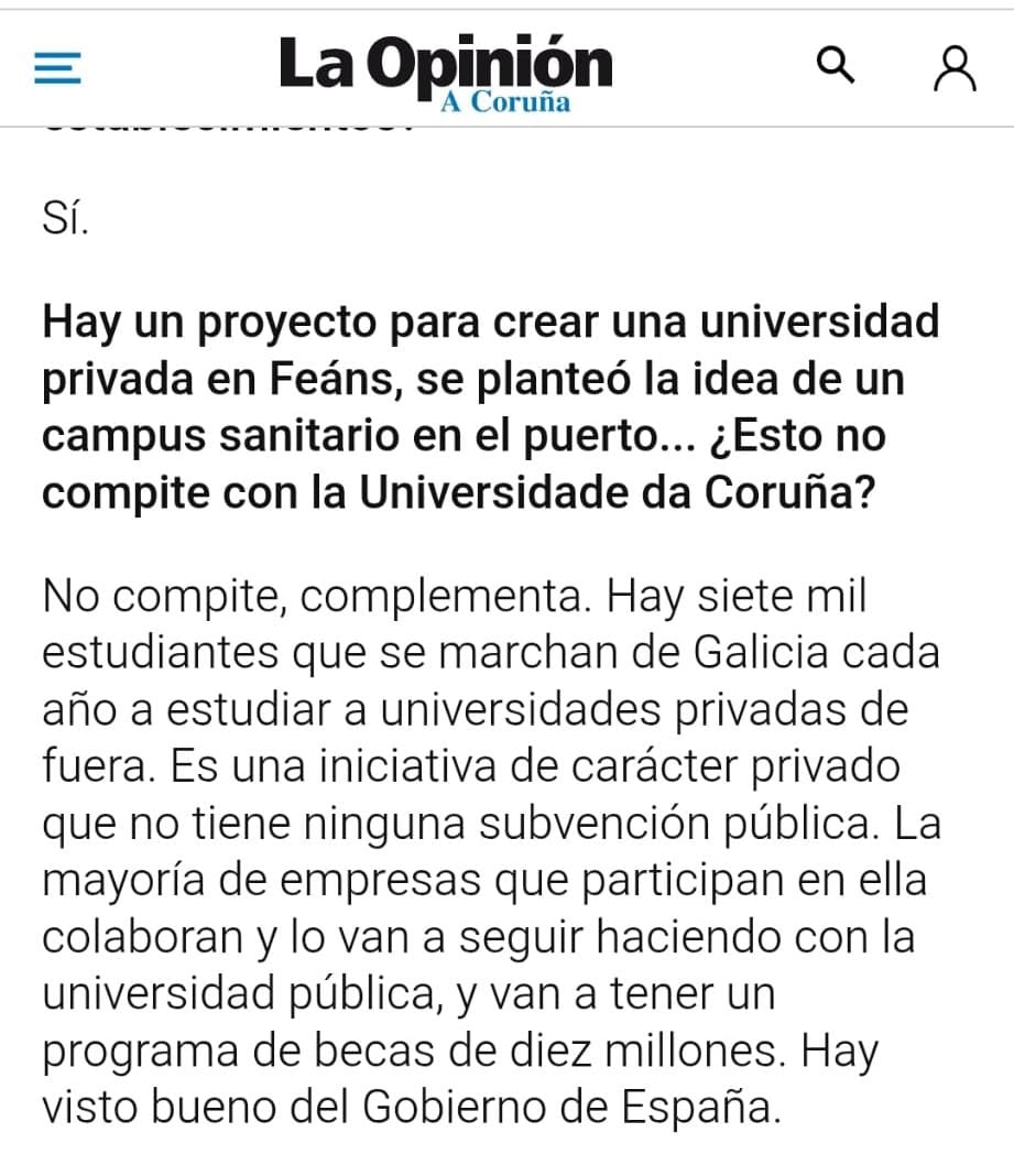 DEFENDAMOS AS UNIVERSIDADES GALEGAS:
👉É un BULO que o Goberno de España dese o visto bó ao proxecto da PRIVADA para Coruña
👉 A Conferencia de Política Universitaria informouno DESFAVORABLEMENTE: 7 votos en contra, 7 abstencións, 0 votos SI.
👉A alcaldía coruñesa debe rectificar