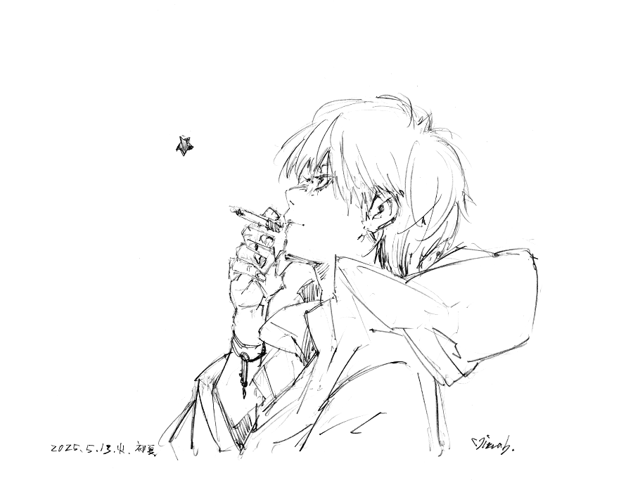 煙草とレインコート 