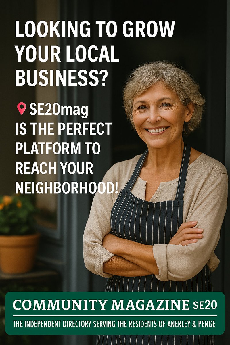 Belinda O'Grady (@se20magazine) on Twitter photo Looking to grow your local business? 📍 SE20mag is the perfect platform to reach your neighbourhood!
#SE20 #Penge #SE19 #ShopLocall #SupportLocal #Anerley #SE20CommunityMagazine
✉️se20mag@aol.com Looking to grow your local business? 📍 SE20mag is the perfect platform to reach your neighbourhood!
#SE20 #Penge #SE19 #ShopLocall #SupportLocal #Anerley #SE20CommunityMagazine
✉️se20mag@aol.com