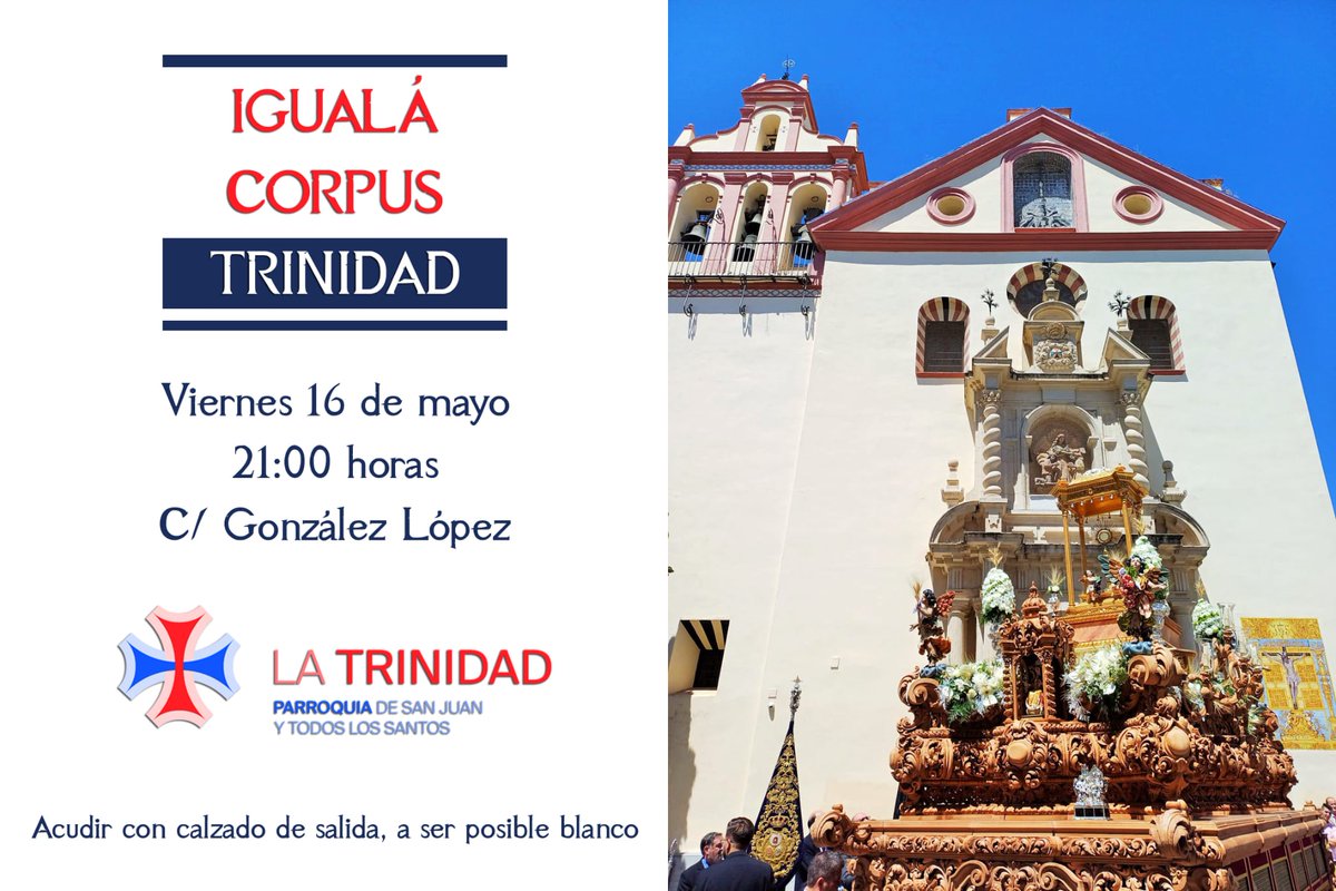 Parroquia de la Trinidad (@latrinidadp) on Twitter photo ¿Quieres portar al Señor por las calles de la feligresía el Domingo de la Trinidad? ¡Ven a la igualá para el Corpus parroquial! <a href="/jjjgueto/">José J Jiménez Güeto</a> <a href="/diocesiscordoba/">Diócesis de Córdoba</a> <a href="/ObispoDemetrio/">Demetrio Fernandez G</a> <a href="/ObispoJesusFG/">Jesús Fernández González</a> <a href="/Hdad_Via_Crucis/">Hermandad Vía Crucis</a> <a href="/santafazcordoba/">Hermandad de la Santa Faz</a> <a href="/elperdoncordoba/">Hdad El Perdón</a> <a href="/frater_provi/">Fraternidad Stmo Cristo Providencia</a> ¿Quieres portar al Señor por las calles de la feligresía el Domingo de la Trinidad? ¡Ven a la igualá para el Corpus parroquial! <a href="/jjjgueto/">José J Jiménez Güeto</a> <a href="/diocesiscordoba/">Diócesis de Córdoba</a> <a href="/ObispoDemetrio/">Demetrio Fernandez G</a> <a href="/ObispoJesusFG/">Jesús Fernández González</a> <a href="/Hdad_Via_Crucis/">Hermandad Vía Crucis</a> <a href="/santafazcordoba/">Hermandad de la Santa Faz</a> <a href="/elperdoncordoba/">Hdad El Perdón</a> <a href="/frater_provi/">Fraternidad Stmo Cristo Providencia</a>