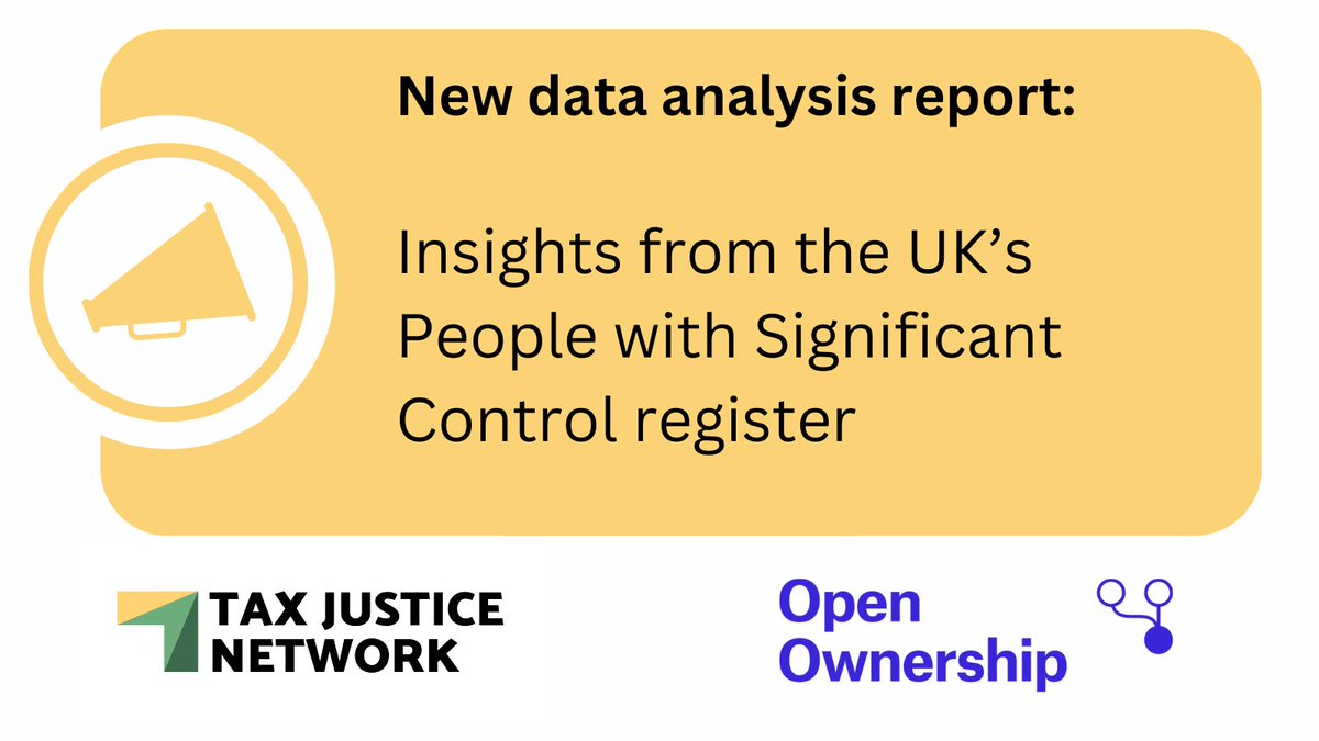 Tax Justice Network Bsky: @taxjustice.net (@taxjusticenet) on Twitter photo In this new analysis from <a href="/OpenOwnership/">Open Ownership</a> and the @TaxJusticeNetwork, we explored and analysed the ownership structures of UK legal entities in the UK’s People with Significant Control register.
Summary: bit.ly/4meWtvZ
Full report: bit.ly/4mcX69x In this new analysis from <a href="/OpenOwnership/">Open Ownership</a> and the @TaxJusticeNetwork, we explored and analysed the ownership structures of UK legal entities in the UK’s People with Significant Control register.
Summary: bit.ly/4meWtvZ
Full report: bit.ly/4mcX69x