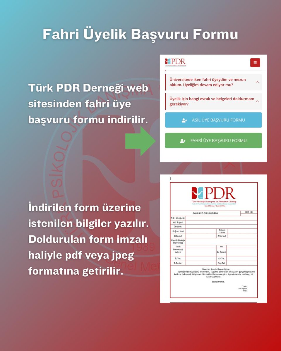 pdokau1's tweet photo. Tüm üniversitelerdeki Psikolojik Danışmanlık ve Rehberlik öğrencilerini bir çatı altında toplar.
Mesleki gelişim ve farkındalıklar kazanmak isterseniz belirttiğimiz aşamaları izleyerek fahri üye olabilirsiniz.
Sizleri aramızda görmekten mutluluk duyarız! https://t.co/Zqvnuboqmq