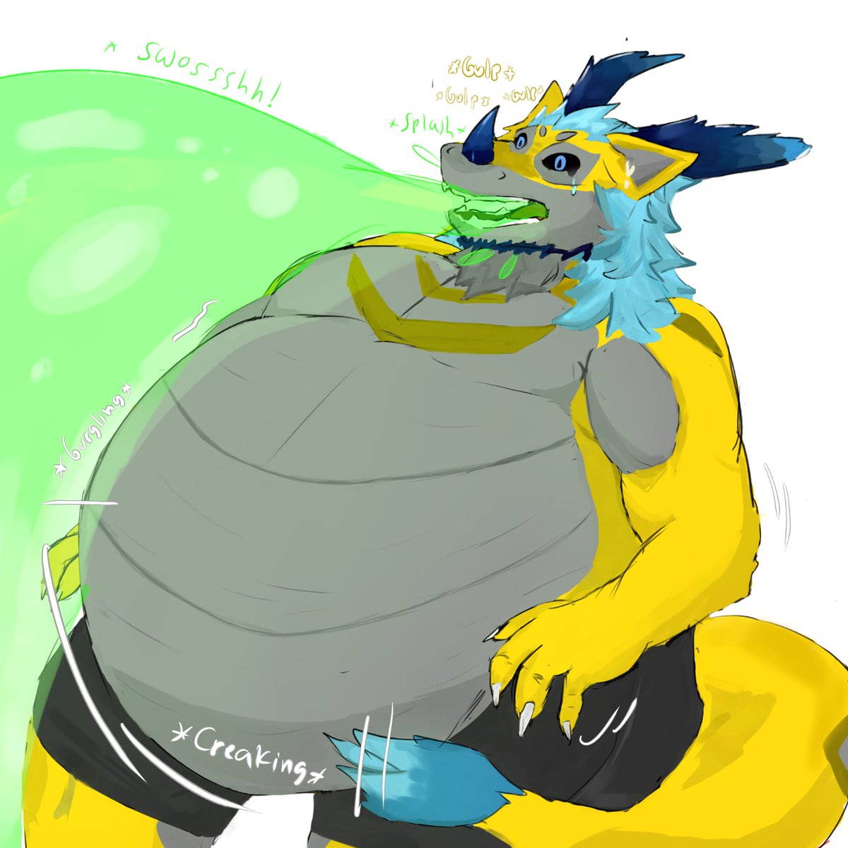 Bullying a slime? Well.. Maybe he deserved it to get more filling~

YCH commission for <a href="/VrDerg/">VRDerg</a>