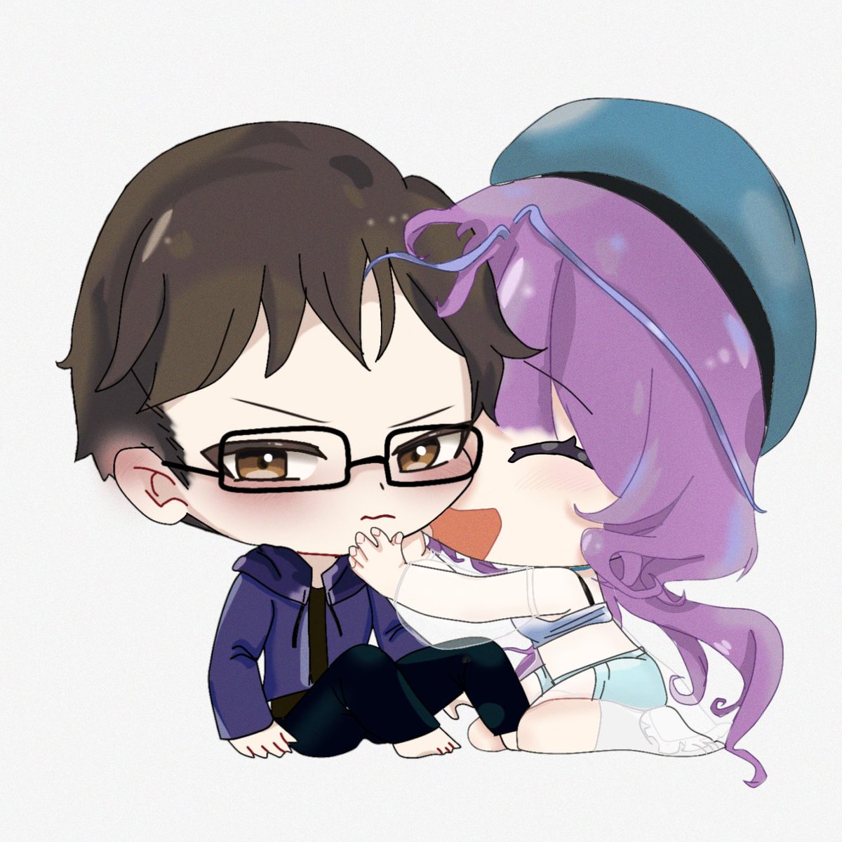 Me: "dek buatin kakak gambar"
adek: "gambarin apaan"
Me: "buat pp kakak pake oc kakak sama foto yang di wallpaper kakak"
adek: "yodah tapi printkan aku poster caleb (lads)"

wkwkwkwkwk previlage😂 thx <a href="/MeowmiawUvU/">lucynaiz</a> 

#ChrysaoraHali #Halillustration