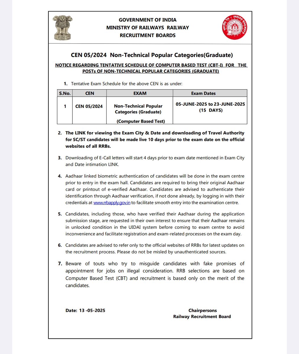 IHOIBofficial's tweet image. RRB NTPC Exam Dates Out

#rrb #NTPC_EXAM_DATE