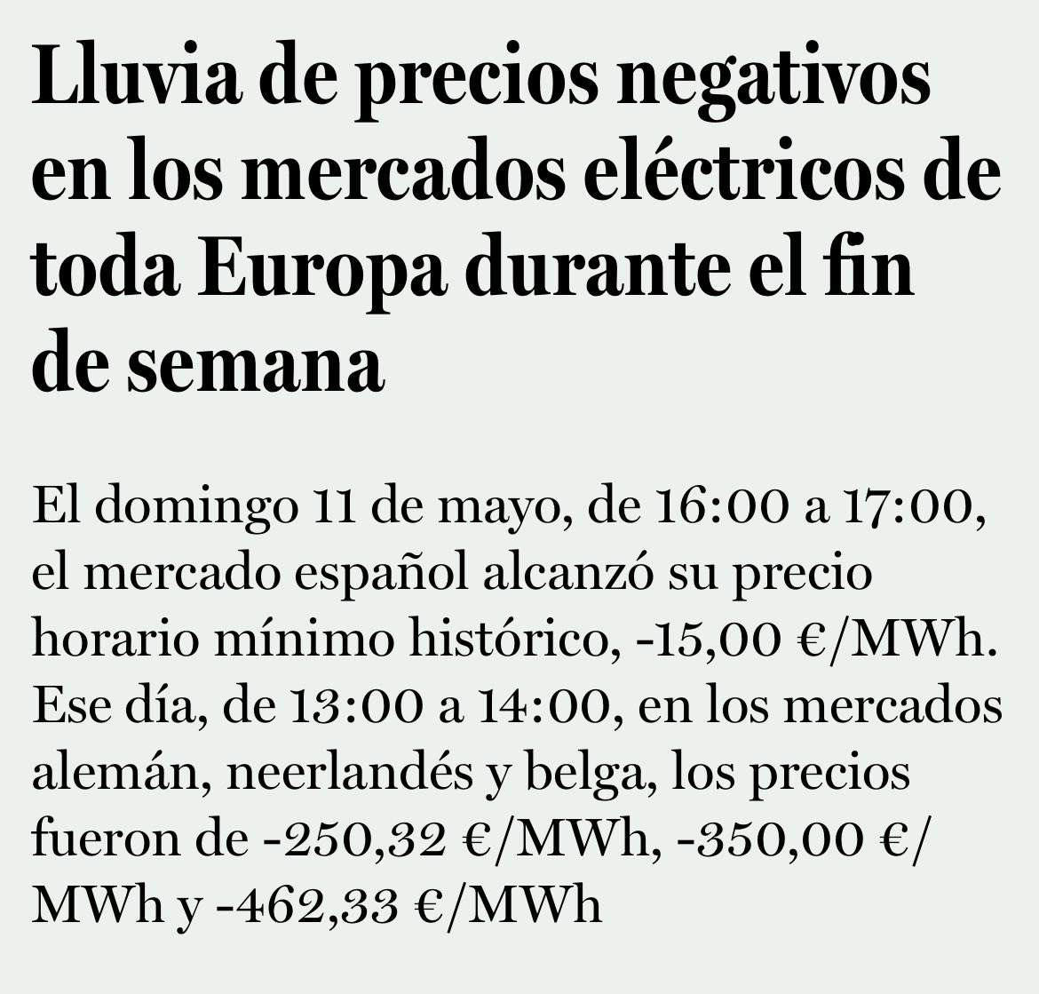 El sistema eléctrico es insostenible