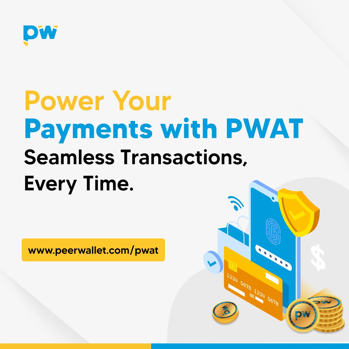Power your payments with PWAT.
Seamless Transactions, Every Time.
Learn more at peerwallet.com/pwat
