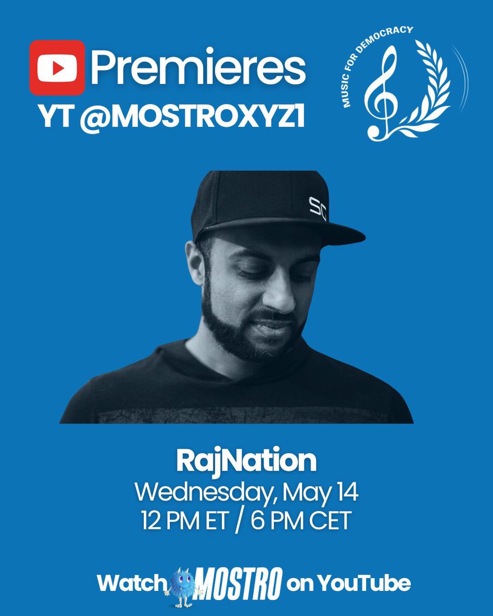 mostro (@mostroxyz) on Twitter photo 📺 YouTube Premiere Alert with artist RajNation🎤
Watch <a href="/RajNATION/">Rajiv Nathan</a> rage in his fiery performance, originally part of the Mostro event Music For Democracy. This Chicago-based rapper/entrepreneur comes at you with heart and truth!
Watch the Premiere on our YouTube channel on 📺 YouTube Premiere Alert with artist RajNation🎤
Watch <a href="/RajNATION/">Rajiv Nathan</a> rage in his fiery performance, originally part of the Mostro event Music For Democracy. This Chicago-based rapper/entrepreneur comes at you with heart and truth!
Watch the Premiere on our YouTube channel on