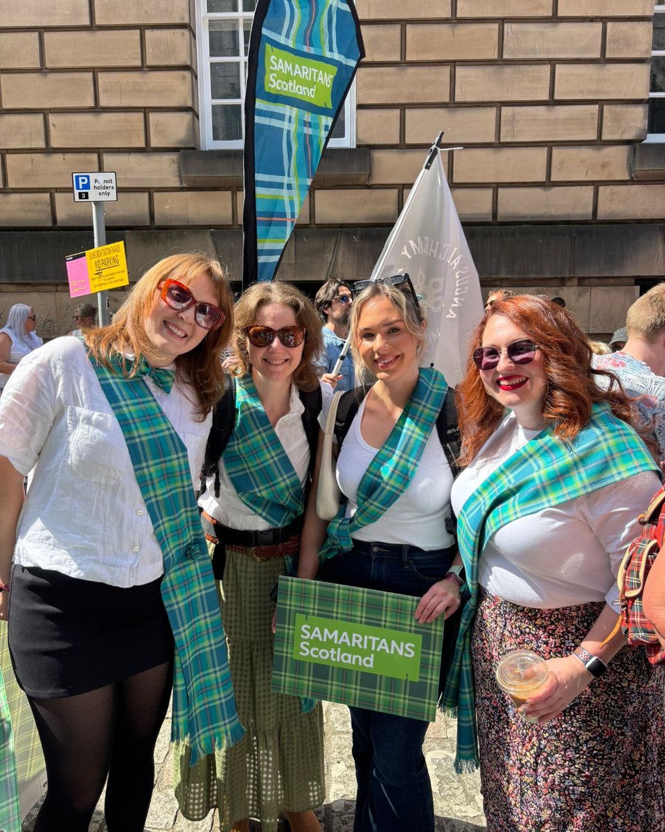 Samaritans Scotland (@samaritansscot) on Twitter photo A few snaps from our day at the <a href="/tartanparade/">TartanParadeScotland</a> on Saturday 💚
We got to show off our Samaritartan at the first ever #TartanParade in Edinburgh, and what a beautiful day it was too! A few snaps from our day at the <a href="/tartanparade/">TartanParadeScotland</a> on Saturday 💚
We got to show off our Samaritartan at the first ever #TartanParade in Edinburgh, and what a beautiful day it was too!
