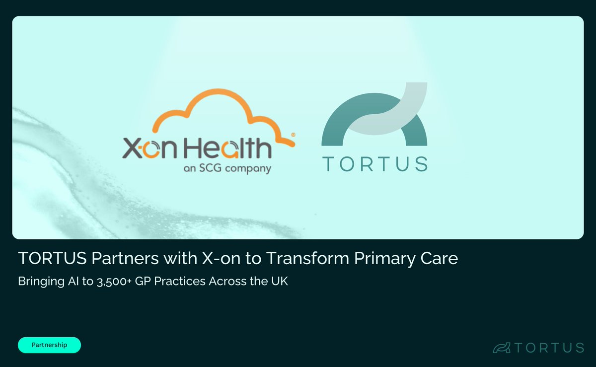 Exciting news! 

TORTUS has partnered with X-on Health to roll out our AI assistant, Surgery Intellect, across UK GP practices. It generates real-time clinical notes, saving up to 4 mins per consultation. Ready to scale to 3,500+ practices. Deployment starts now!

{link}