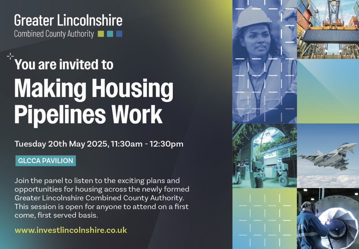 Speaker sessions announced at <a href="/UKREiiF/">UKREiiF</a> ⤵️

With just a week to go to the real estate &amp; investment forum in #Leeds we’re pleased to share our programme of events being held in the <a href="/greaterlincscca/">Greater Lincolnshire Combined County Authority</a> &amp; Midlands Engine pavilions 🗣

Session programme: ow.ly/YGoG50VQOv5