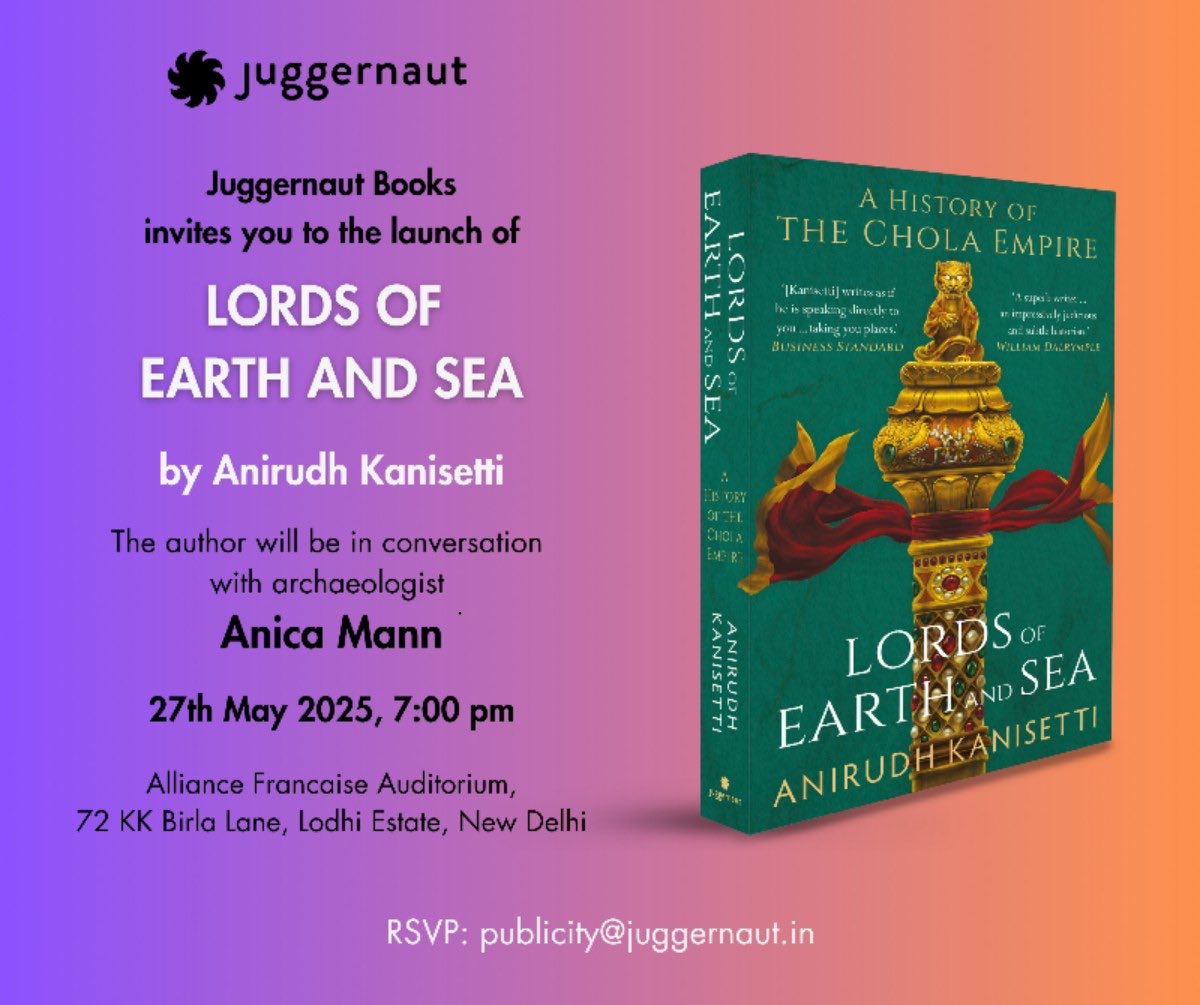 Chiki Sarkar (@chikisarkar) on Twitter photo <a href="/AKanisetti/">Anirudh Kanisetti | ಅನಿರುದ್ಧ್ کنسٹّی</a> will be talking about his brilliant new book on the Cholas in delhi. <a href="/AKanisetti/">Anirudh Kanisetti | ಅನಿರುದ್ಧ್ کنسٹّی</a> will be talking about his brilliant new book on the Cholas in delhi.