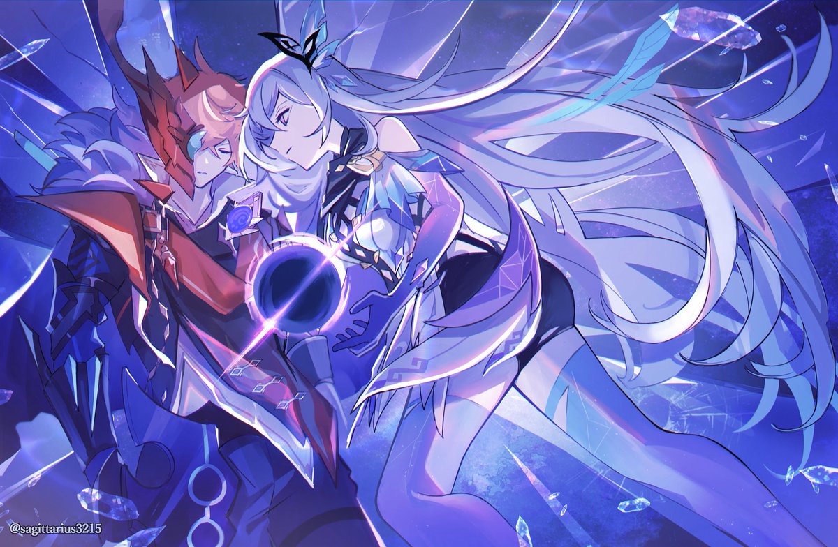 sagittarius3215's tweet image. 💜💜💜スカーク師匠ありがとう🩵🩵🩵
#GenshinImpact #Skirk