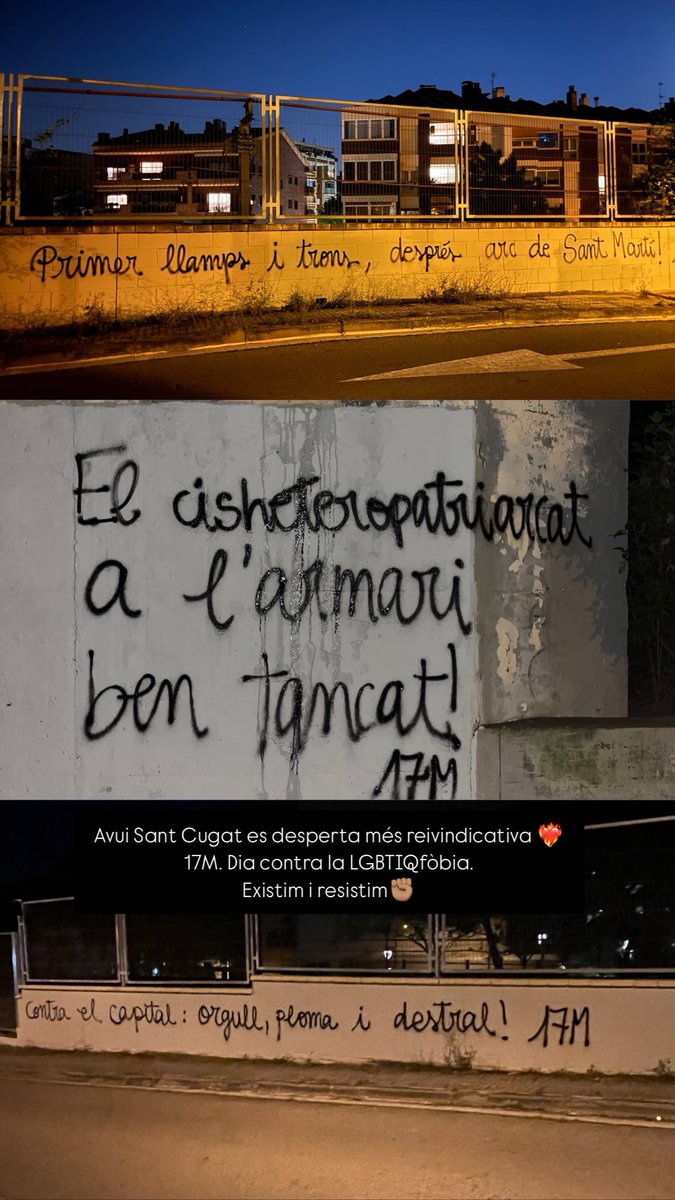 El cisheteropatriarcat, a l’armari ben tancat!
#17M Dia contra la LGTBIQ+fòbia!
Existim i resistim.
