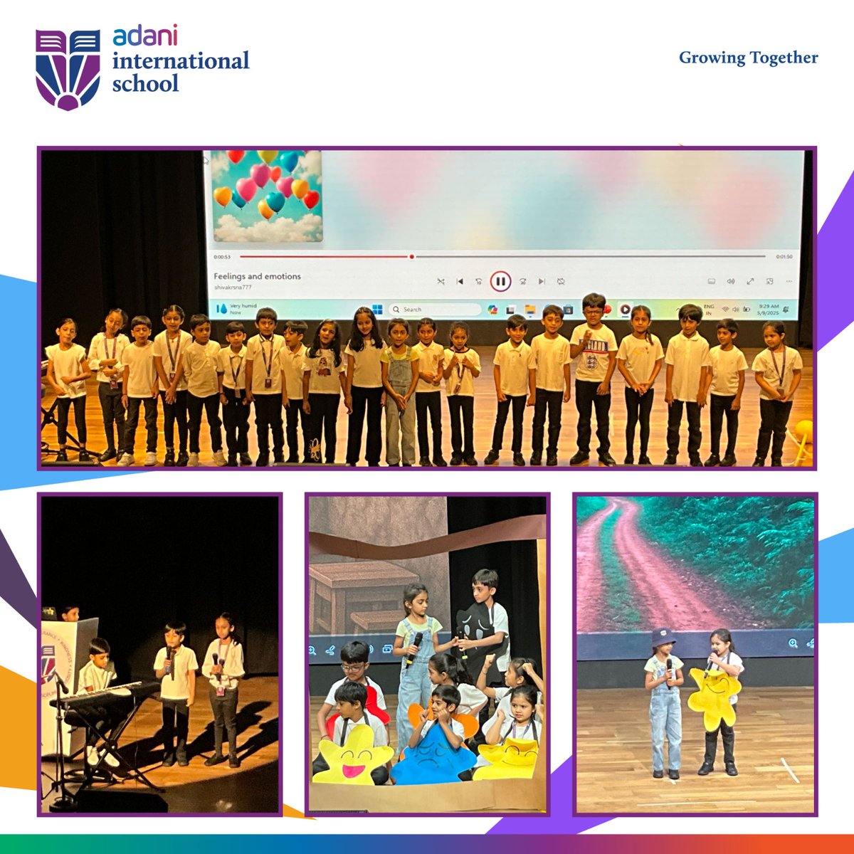 AdaniIntSchool's tweet image. 🌈 The  Assembly on "Magic of Emotions"  ignited meaningful discussions and provided learners with valuable insights into understanding their inner world. 💭✨
#emotions #learners #adaniinternationalschool #growingtogether