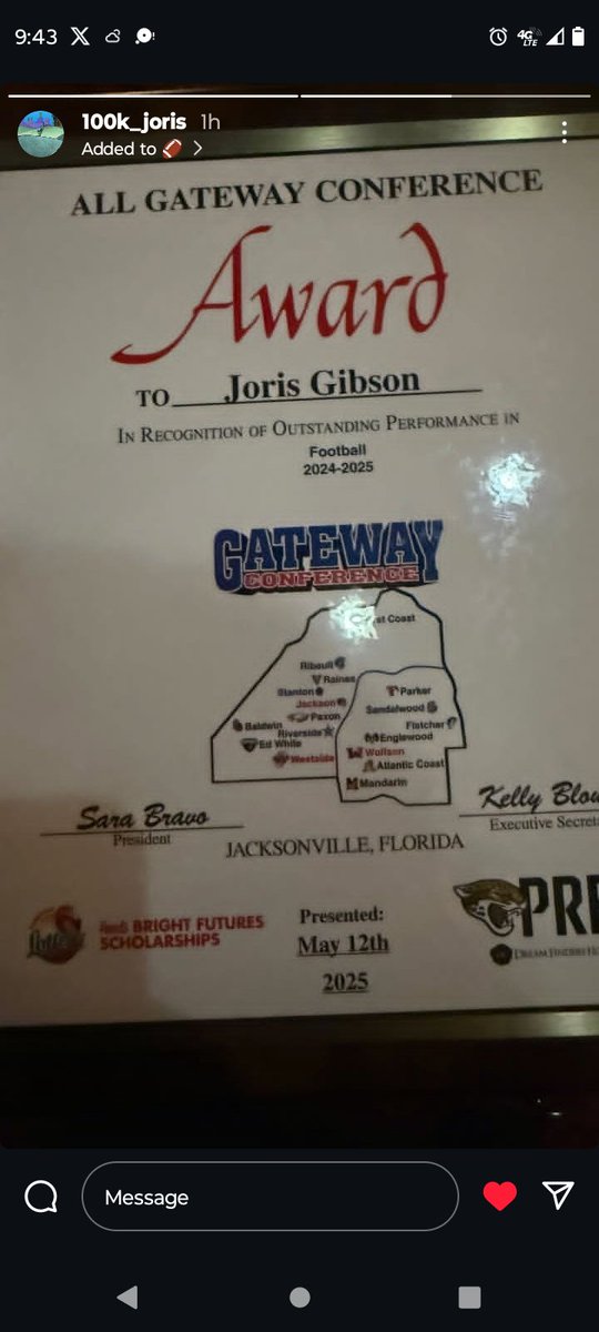gibsonj2751's tweet photo. All Gateway Conference Football 2024-2025. Great job Son! https://t.co/Ryradf24KO
